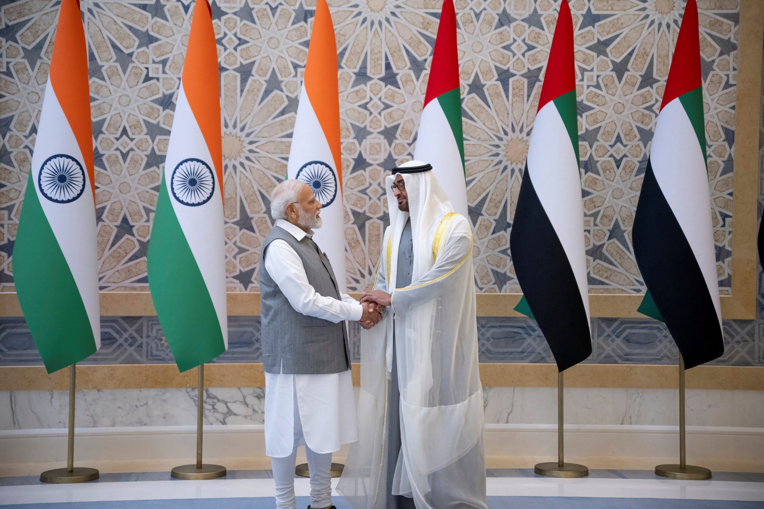 UAE President Sheikh Mohamed bin Zayed Al Nahyan and Indian Prime Minister Narendra Modi met last year to improve trade relations, but red tape still hampers investment