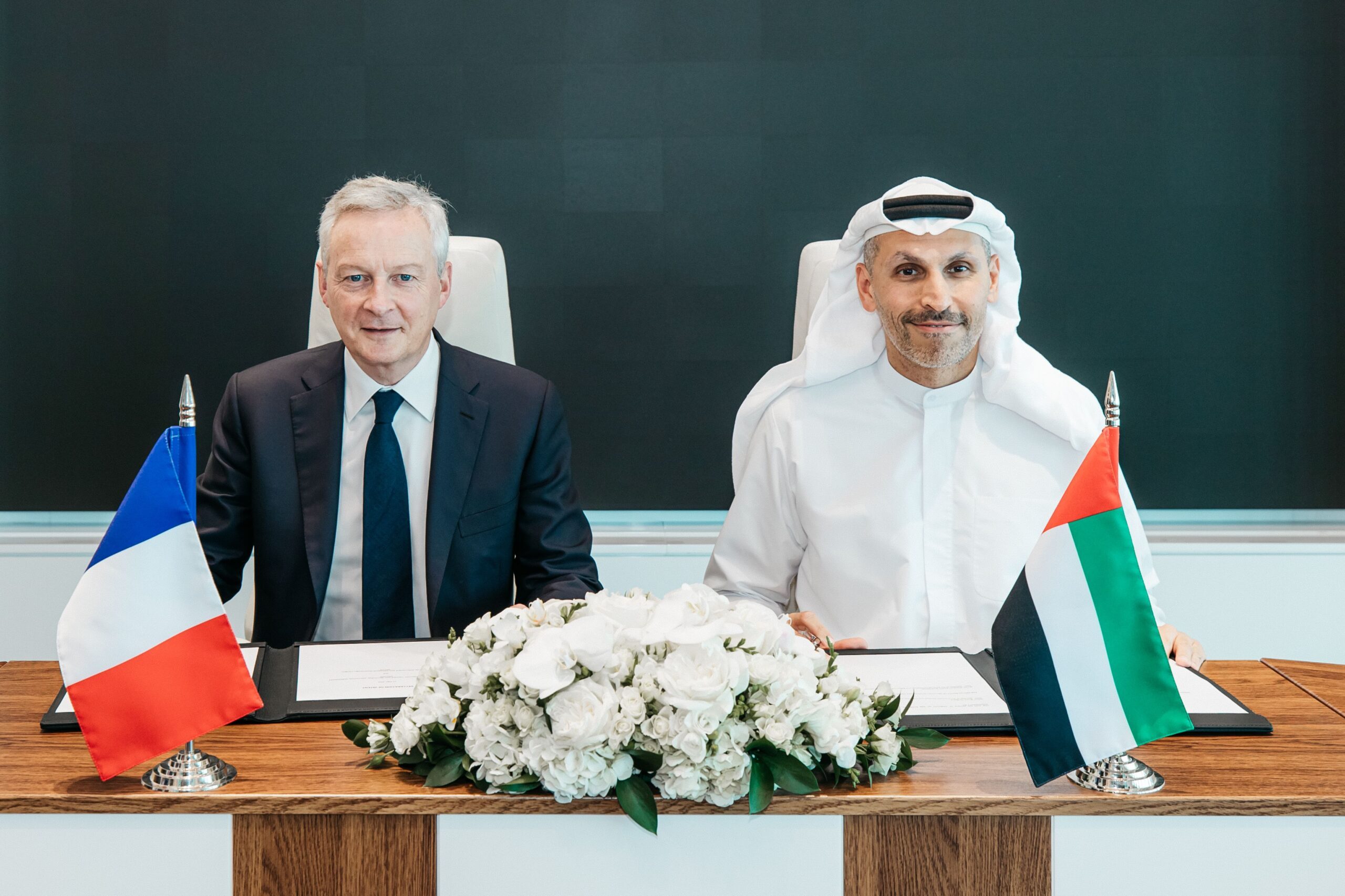 Bruno Le Maire and Khaldoon Al Mubarak signed a France-UAE agreement on AI this week