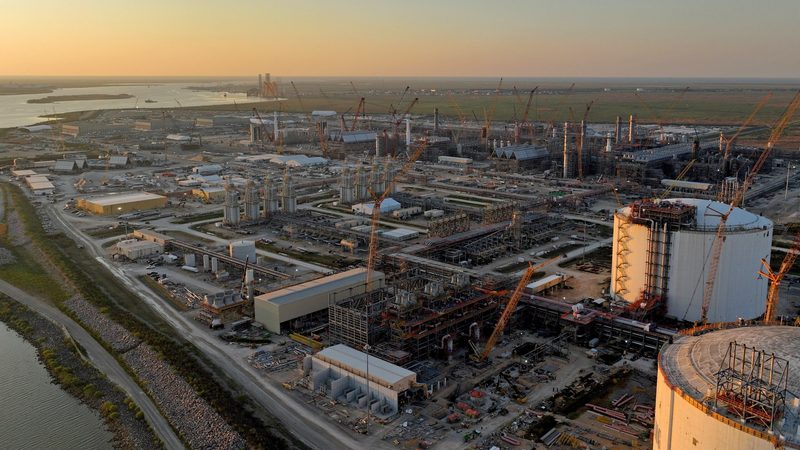 The under-construction Golden Pass LNG facility in Texas