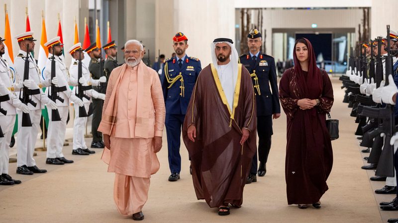 Indian prime minister Narendra Modi (left) completed a visit to the UAE in February to sign deals on trade cooperation