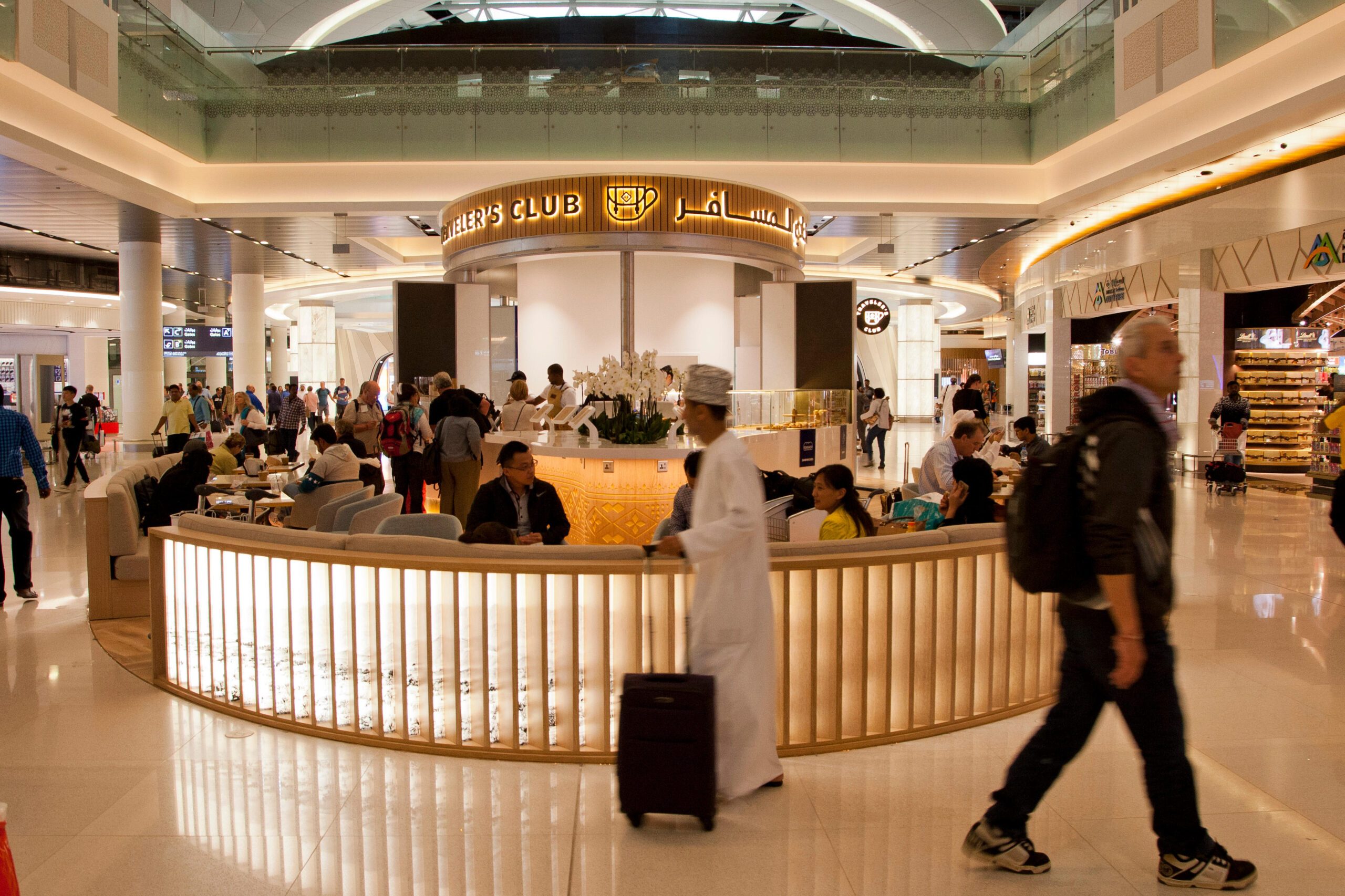 Passengers at Muscat International Airport. Oman plans for it to be joined by six more locations