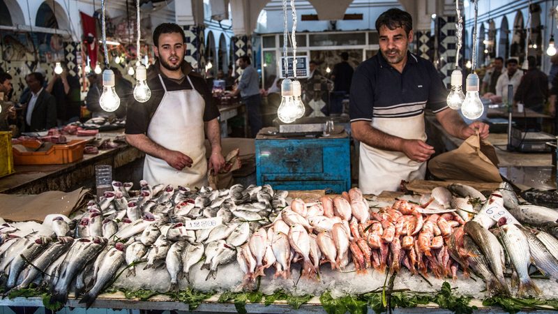 The fish market in Sousse, Tunisia. The country hopes the first phase of its H2V deal will produce 5,000MW of renewable energy