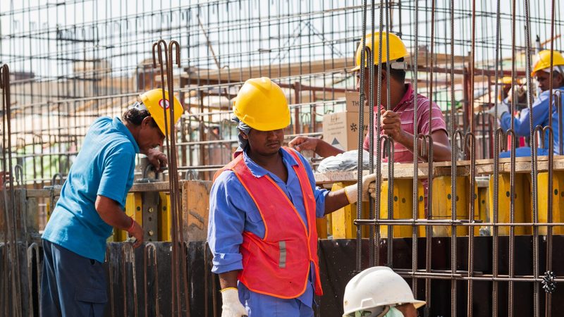 Construction workers in Manama. 'There is plenty of office space in Bahrain and the occupancy rates even in the better buildings are not that high,' says one real estate expert