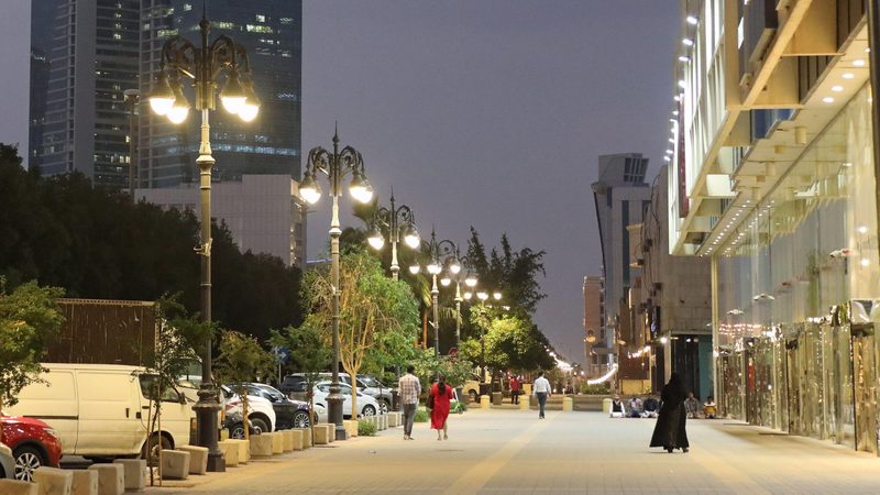 Evening shoppers in downtown Riyadh. A lack of prime residential properties in the city is a growing problem