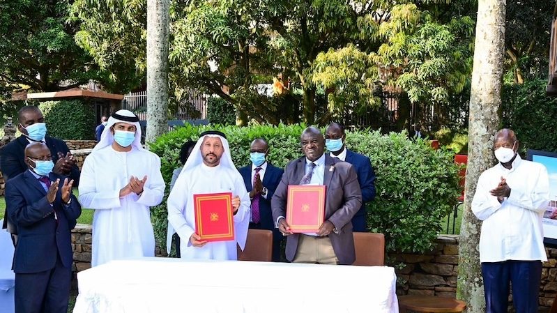 Construction of Uganda's new airport will start in August, said Abdallah Sultan Al Owais, chairman of the Sharjah Chamber