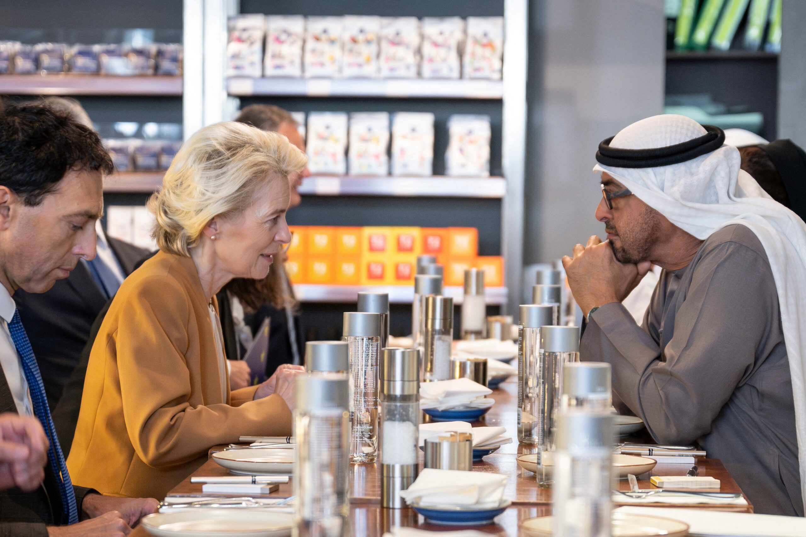 Ursula von der Leyen, president of the European Commission, and Sheikh Mohamed bin Zayed, president of the UAE, in Abu Dhabi last September. Another EU delegation visited last week
