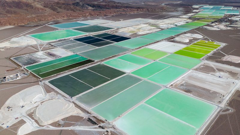 Lithium fields in the Atacama desert in Chile. Saudi Arabia’s mining minister Bandar Alkhorayef is due to visit Chile next month