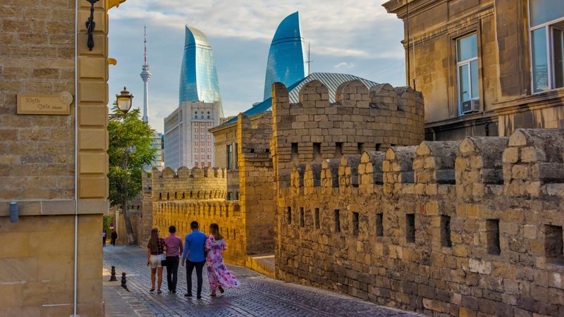 Baku's old architecture and strikingly modern Flame Towers give the city a unique appeal