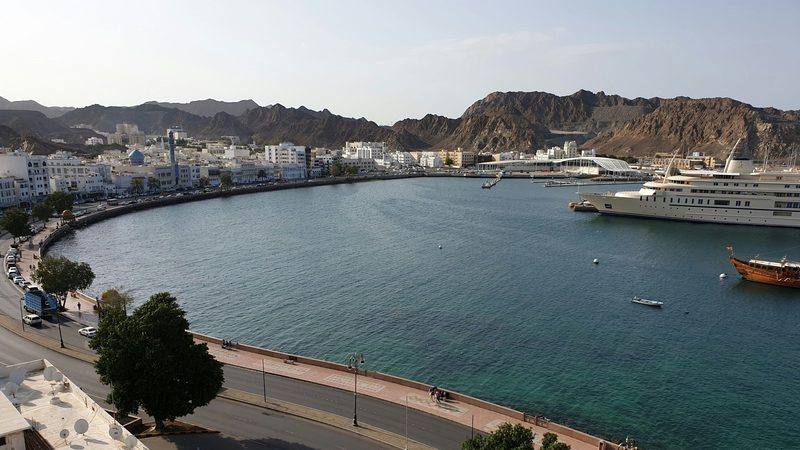 Properties overlooking the bay in Muscat. Property prices in the capital fell more than 5 percent