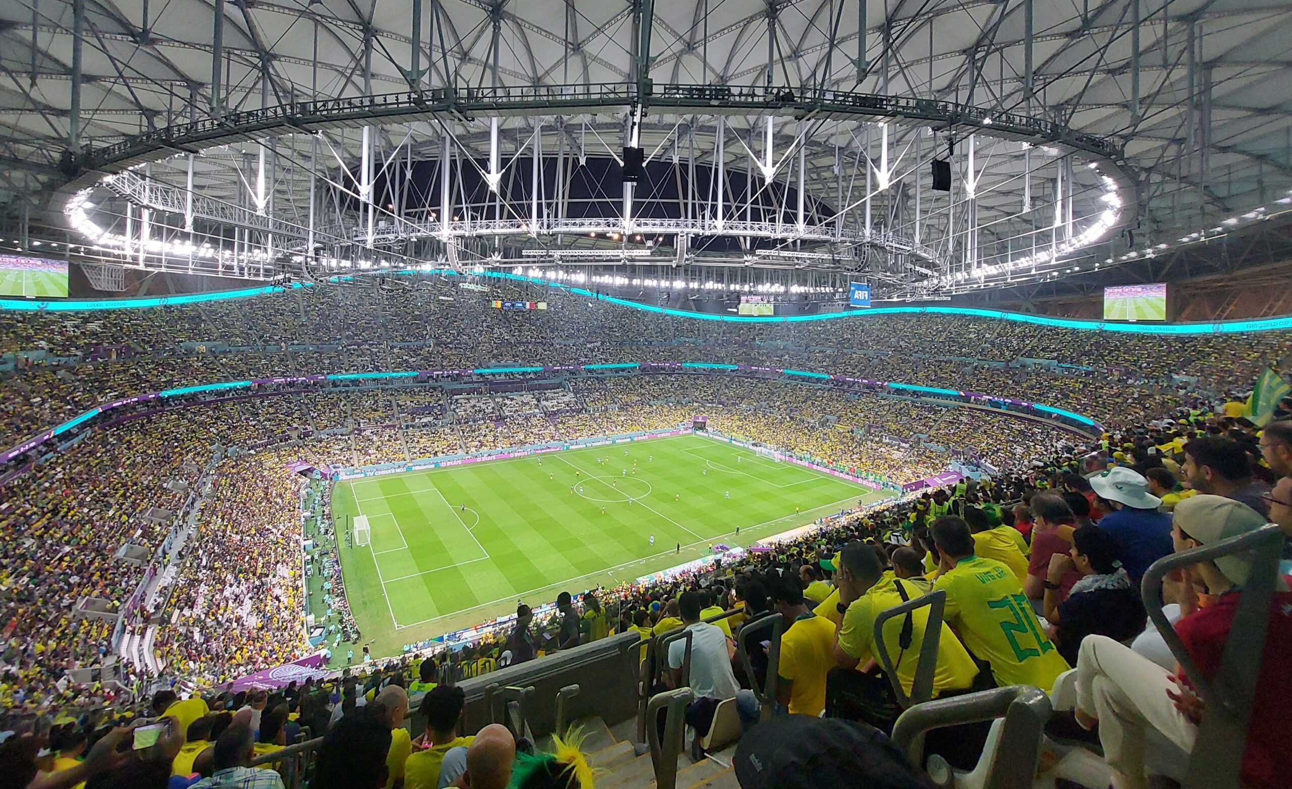 If Qatar wins the right to host rugby's Nations Championship, the games will take place at Lusail Stadium, seen here during the football World Cup in 2022