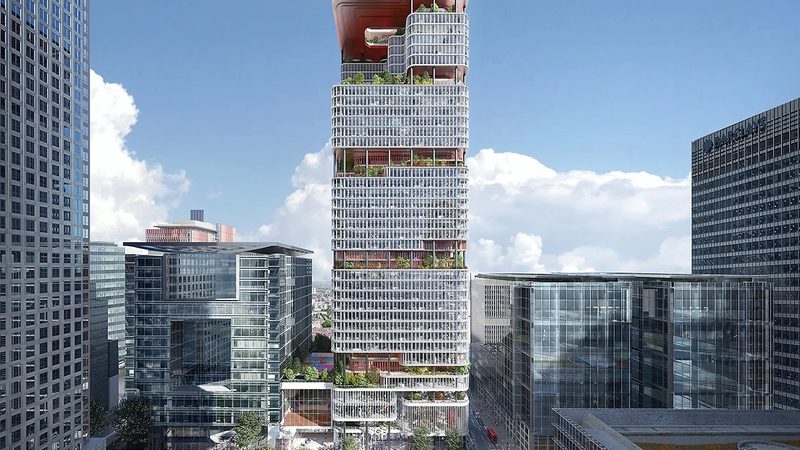 The former HSBC building, 8 Canada Square, will become a a mixed-use development designed by Kohn Pedersen Fox