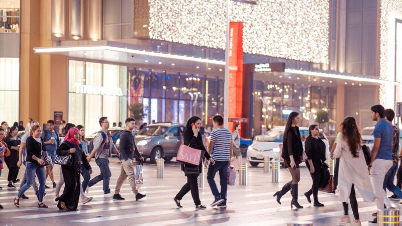 Shoppers in Dubai. While digital retail has taken off in the GCC, it has not replaced traditional shopping