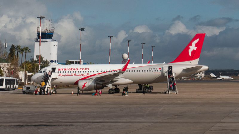 An Air Arabia Maroc Airbus A320 aircraft at Fes-Sais Airport: Airbus announced plans in June to expand its production capacity in Morocco to meet growing demand for its aircraft