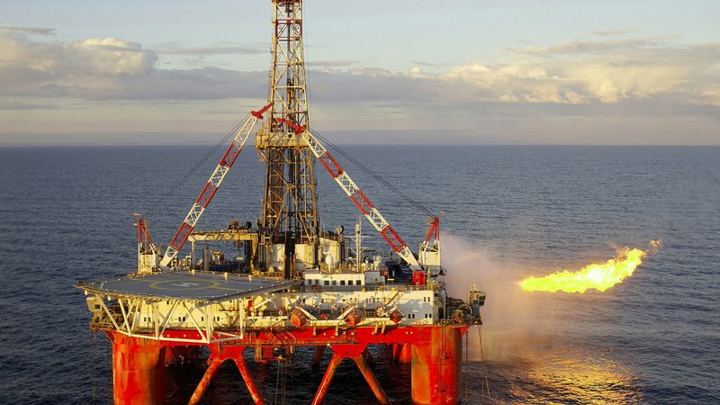 A Santos-owned rig in the Bass Strait south-west of Melbourne, Australia