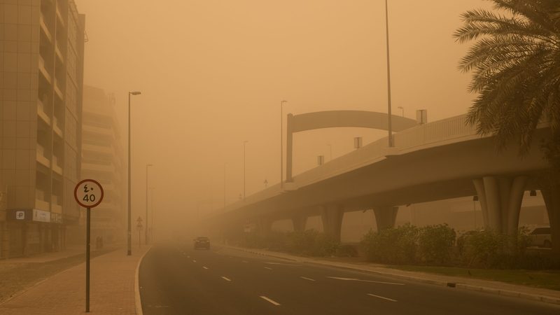 A sandstorm in Dubai. Air quality and stormwater management are high on the agenda for GCC nations