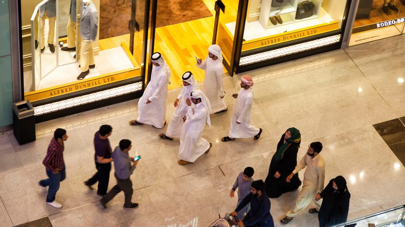 Shoppers at Dubai Mall. Relatively modest consumer inflation in the UAE has been offset by steep rises in housing costs