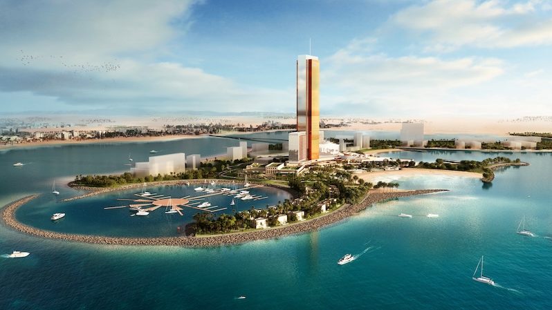 An impression of Wynn Al Marjan Island resort in Ras Al Khaimah, which is slated to open in early 2027