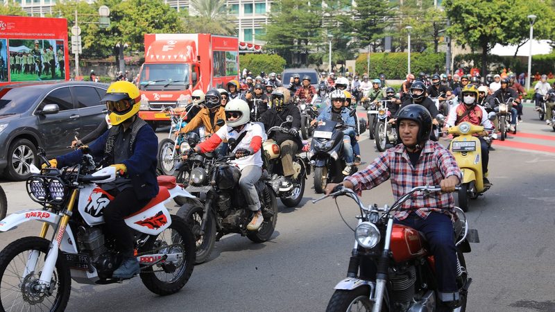 Motorcyclists riding in Jakarta last month to celebrate the 79th anniversary of Indonesia's Independence. GCC investments in the country are worth $25m