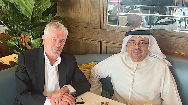 Frank Kane and Dr Habib Al Mulla at Mina Brasserie. The lawyer chose their venue. 'I meet people and, instead of asking for my legal opinion, they ask for a restaurant recommendation'