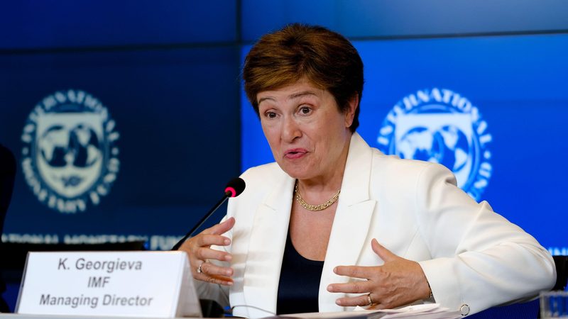 Kristalina Georgieva, managing director of the International Monetary Fund (IMF), speaks at a news conference following a Eurogroup meeting in Luxembourg, on Thursday, June 20, 2024