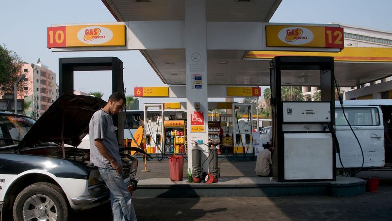 A petrol station in Cairo. Egypt has raised fuel prices three times this year as it aims to comply with IMF requirements