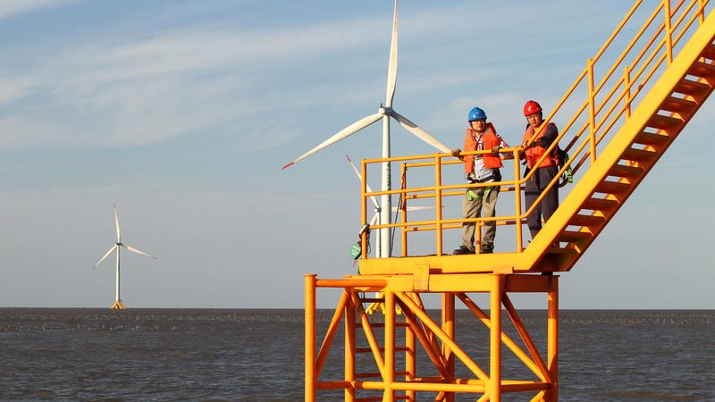 An offshore wind farm in China. Zinc is vital for anti-corrosion coating in offshore turbines but China has reached a point of oversupply