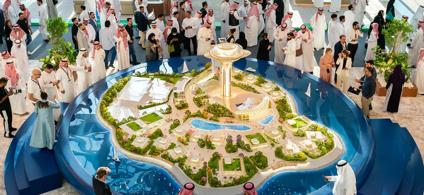 Saudi immersive cities: Models and visualisations of various Saudi construction projects were on display at the forum in Riyadh