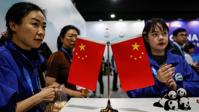 Chinese attendees at Cop29. The UAE's Masdar and China's Silk Road Fund signed a $3bn MOU at the climate conference