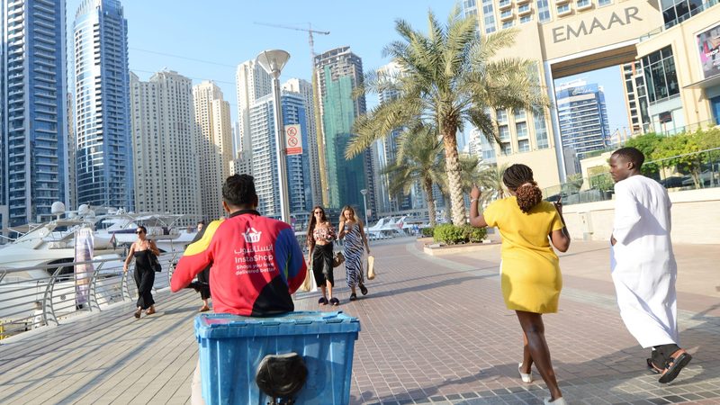 The Dubai Marina promenade. The emirate's constant population growth and stable economy attracts Turkish property investors