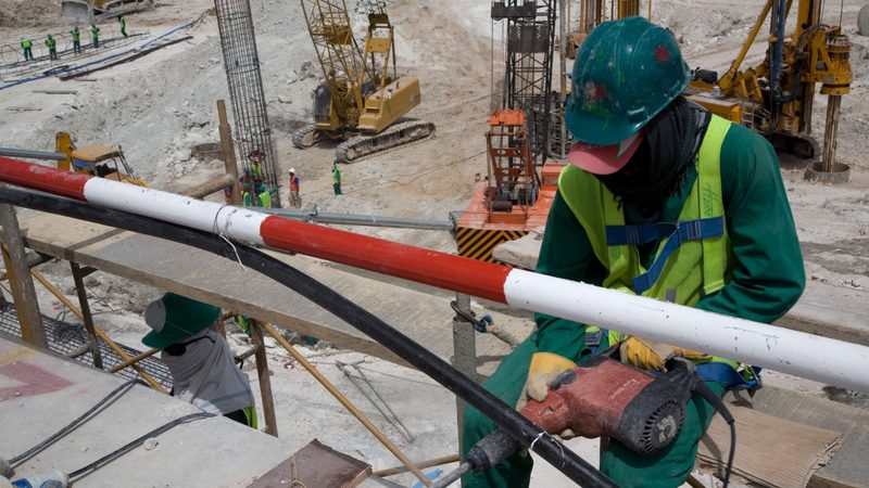 A construction site in Abu Dhabi. The Adpic programme aims to transform the emirate's tourism sector as well as housing and transport