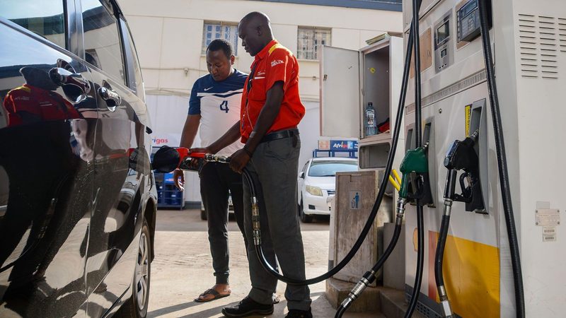 A petrol station in Nairobi, Kenya. Kenya is purchasing fuel at fixed premiums from Saudi and UAE companies