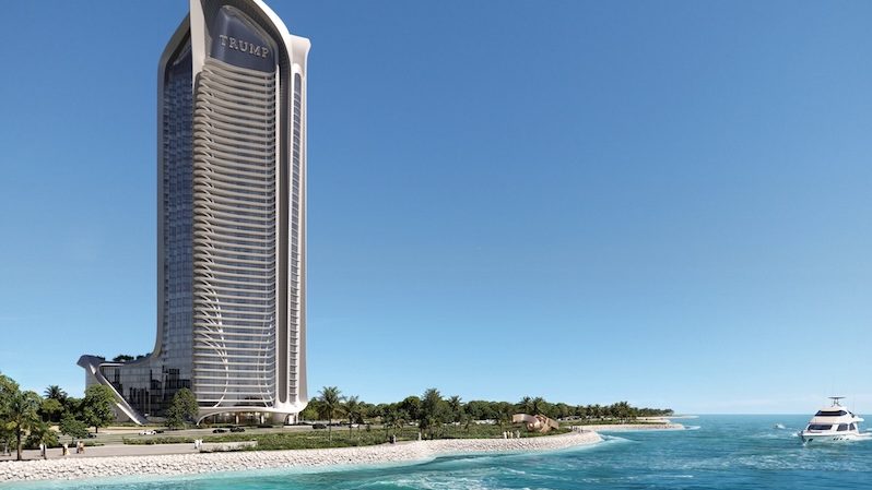 A rendering of the $530m Trump Tower in Jeddah. The developers plan another Trump Tower in Riyadh