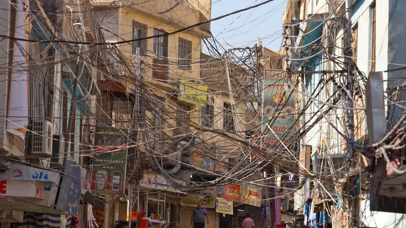 Iraq electricity Utility lines in Dohuk