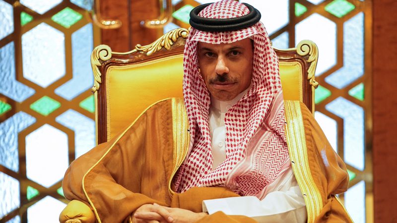 Prince Faisal bin Farhan, Saudi Arabia’s foreign minister, has called for an end to economic sanctions on Syria