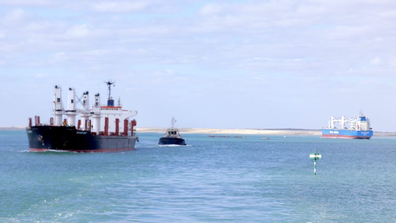 Authorities said the canal’s extension, at the southern end and close to Little Bitter Lake, was successfully tested without incident