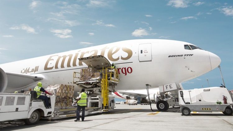 Cargo being loaded to an Emirates Boeing 777 – the airline has more on order