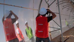 A construction site for a solar thermal power plant. Saudi’s sovereign green bonds will be used to finance energy transition or green projects