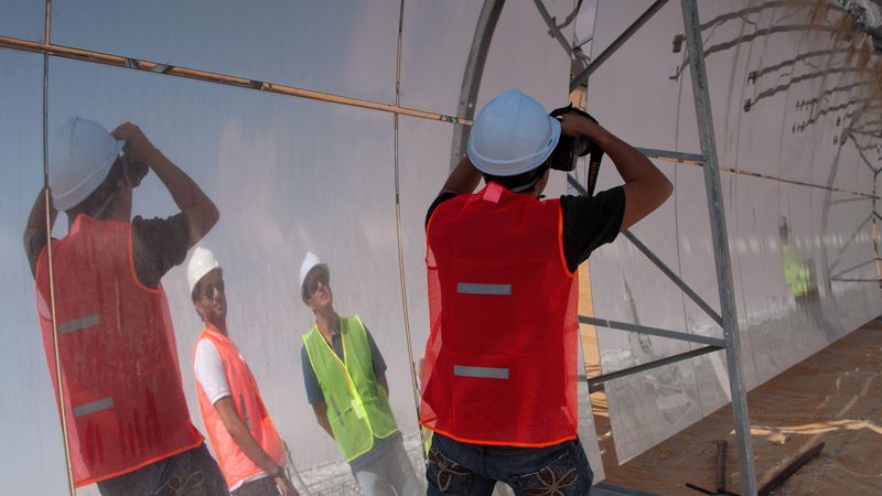 A construction site for a solar thermal power plant. Saudi’s sovereign green bonds will be used to finance energy transition or green projects