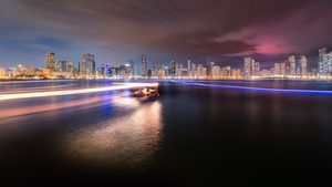 The Sharjah skyline from Al Majaz waterfront