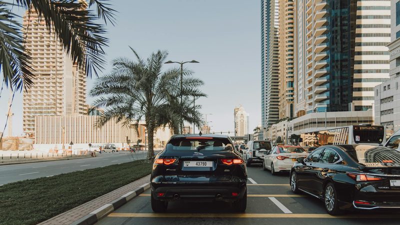 Traffic in Dubai: most Middle East insurance premiums go towards motoring