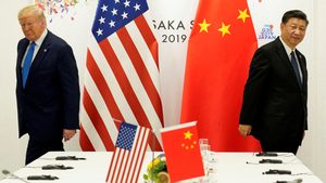 US President Donald Trump with China's President Xi Jinping at a G20 conference: both countries are vying for Gulf trade