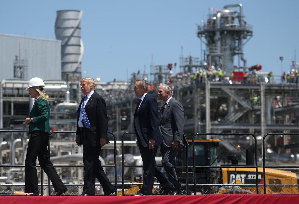 President Trump visiting an LNG facility in Louisiana in 2019. US natural gas will have a significant geopolitical impact on the global energy market, especially for the Gulf