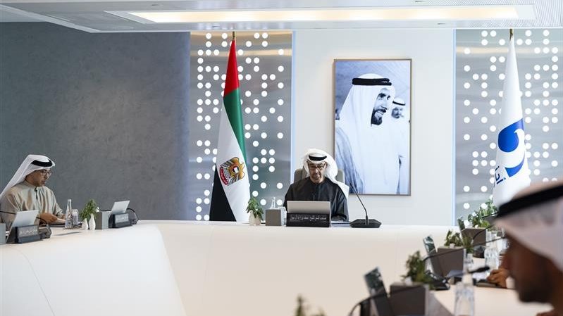 UAE President Sheikh Mohamed bin Zayed Al Nahyan presides over the annual meeting of the Adnoc board of directors in November 2024