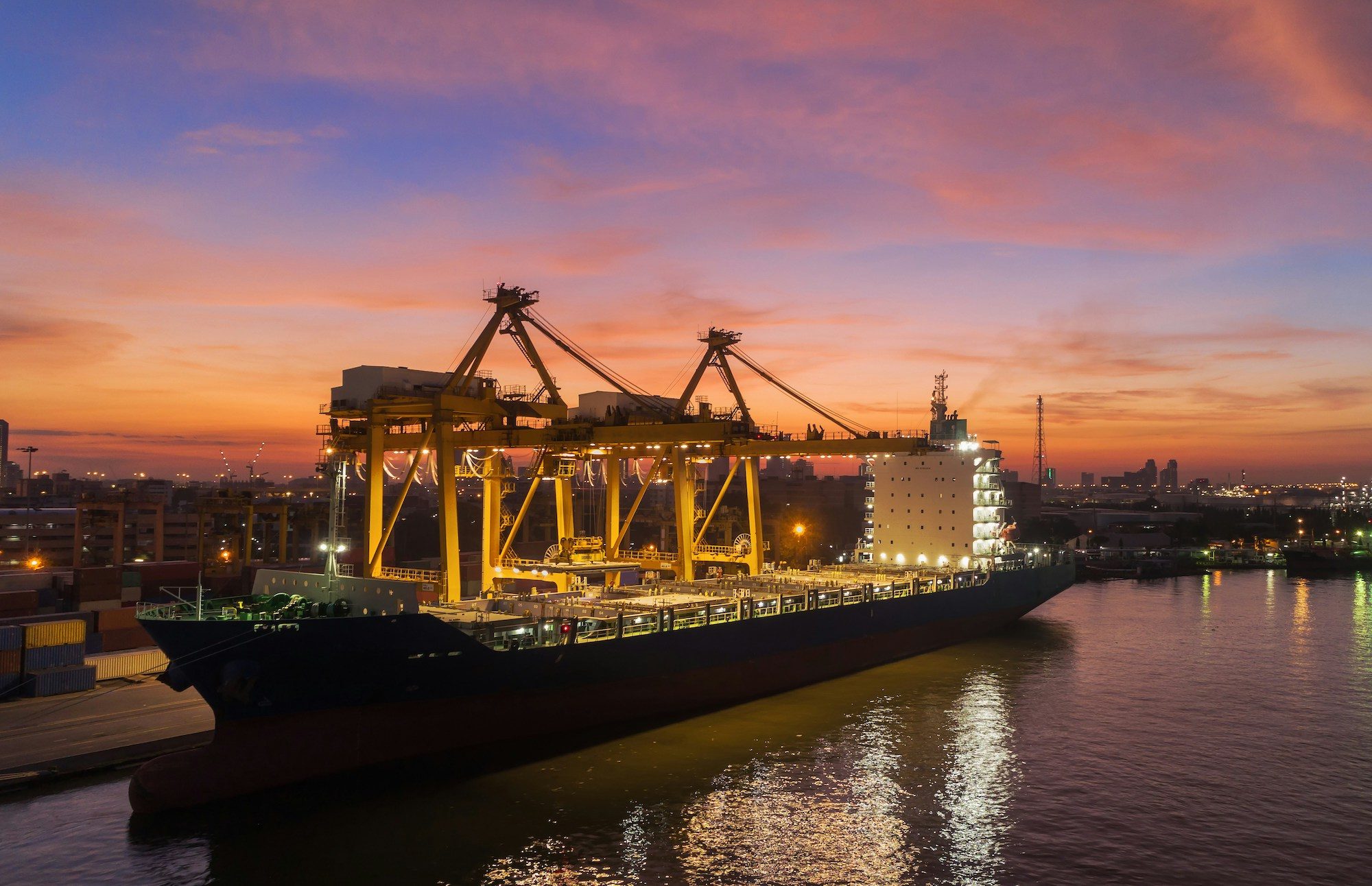 A ship loading at an African port. Africa’s potential has been recognised for many years, but governments across the region are finding it difficult to fund infrastructure and logistics projects