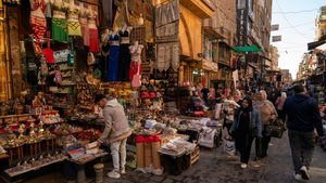 Khan el-Khalili market, Cairo. Egypt's NFAs climbed to the equivalent of $8.7bn, according to the official central bank currency rates