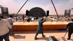 Workers at a construction site near Riyadh. The need for project finance has grown as Gulf governments push ahead with mega-projects