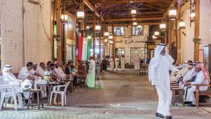 Men at the Kuwait City souq. Kuwait last sold dollar-denominated bonds in 2017