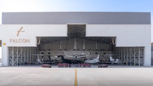 Falcon’s aircraft maintenance, repair and overhaul facility at the Mohammed Bin Rashid Aerospace Hub in Dubai will be able to servicee models as large as the Airbus A380