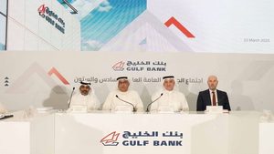 Gulf Bank executives at the recent ordinary general meeting